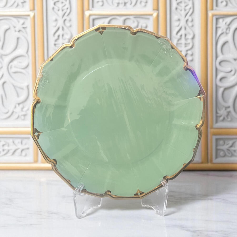 Marrakech Piatto carta Verde Acqua Diam.cm26 Conf.8 pezzi