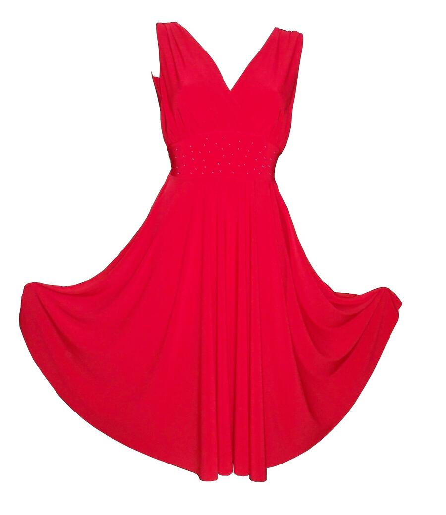 DRESS A WHEEL WITH SHOULDER A TANK AND FLEXIBLE BEHIND size plus versione 4-0042