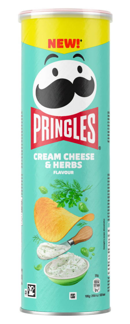 Pringles cream cheese & herbs 185gr