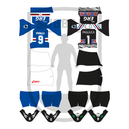 DECALS SAMPDORIA 90-91 CON NOMI