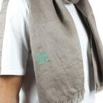 Pashmina lino tortora