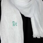Pashmina lino bianca