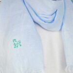 Pashmina lino azzurra