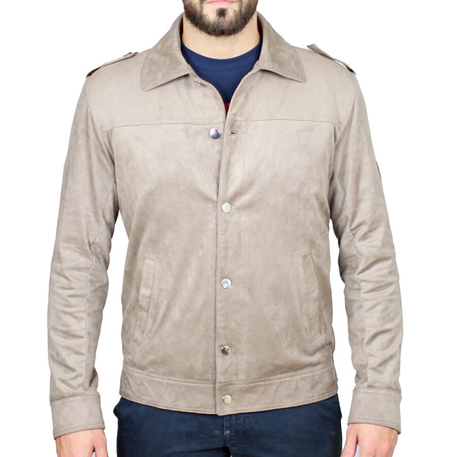 Giacca uomo ecologica scamosciata beige