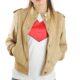 Giacca donna ecologica scamosciata beige