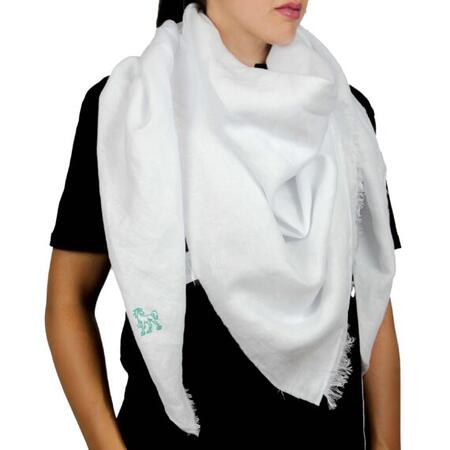 Pashmina lino bianca