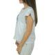 T-shirt giromanica bianca con ricamo Vinto
