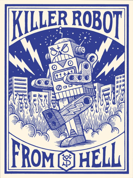 Stéphane Casier, stampa fine art A4 (21x29,7 cm): Killer Robot