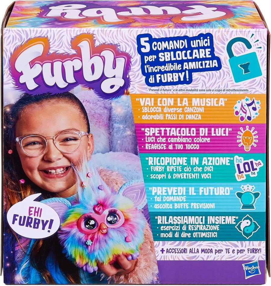 Furby Hasbro interattivo luci e musica multicolore F8900IT4 6+ 