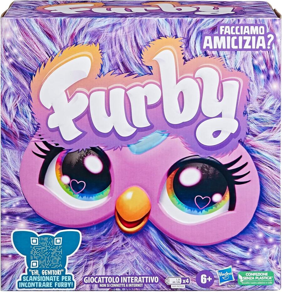 Furby Hasbro Viola peluche elettronico con luci e suoni Collezionabile F6742IT4 6+