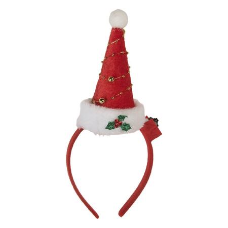 Clayre & Eef - Fascia per Capelli di Natale 27 cm Rosso Plastica