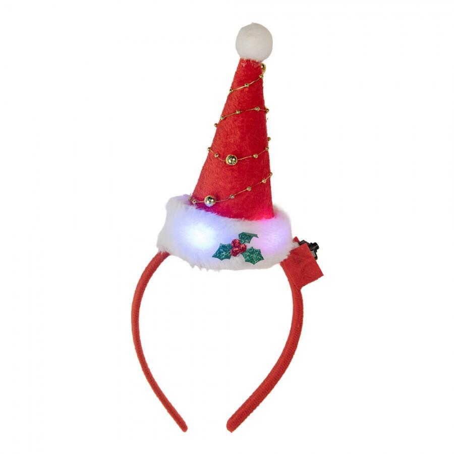 Clayre & Eef - Fascia per Capelli di Natale 27 cm Rosso Plastica