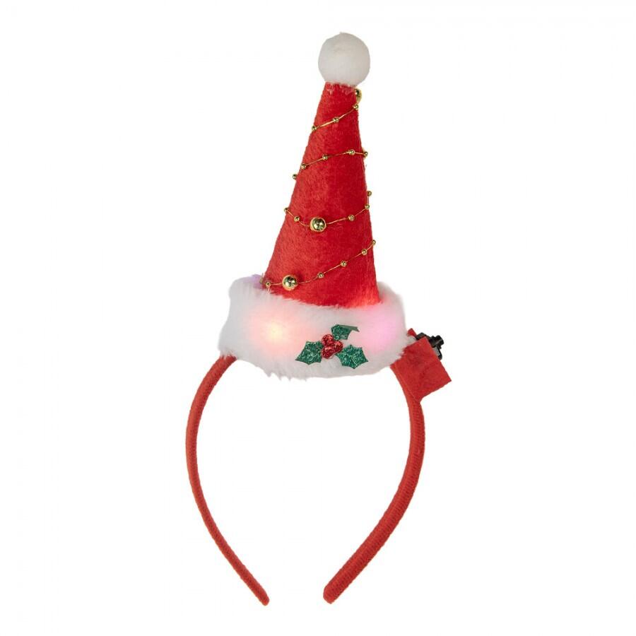 Clayre & Eef - Fascia per Capelli di Natale 27 cm Rosso Plastica