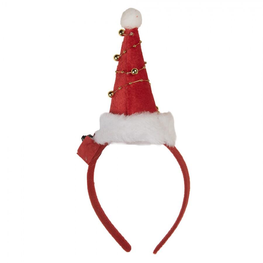 Clayre & Eef - Fascia per Capelli di Natale 27 cm Rosso Plastica