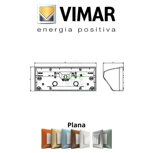 VIMAR - 14787 PLANA Scatola da tavolo inclinata 7 moduli bianco