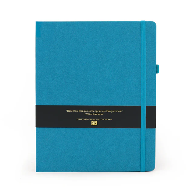 Notebook RK Journal, 17,6x25 cm – Finto camoscio verde acqua