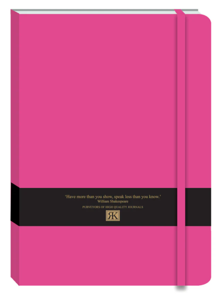 Notebook RK Journal, 17,6x25 cm – Finto camoscio rosa acceso