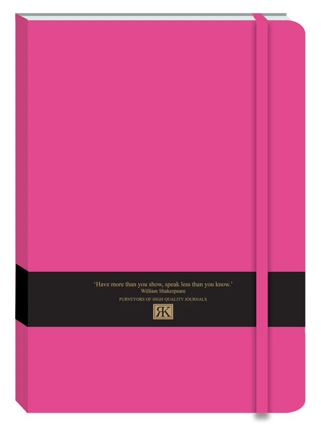 Notebook RK Journal, 17,6x25 cm – Finto camoscio rosa acceso
