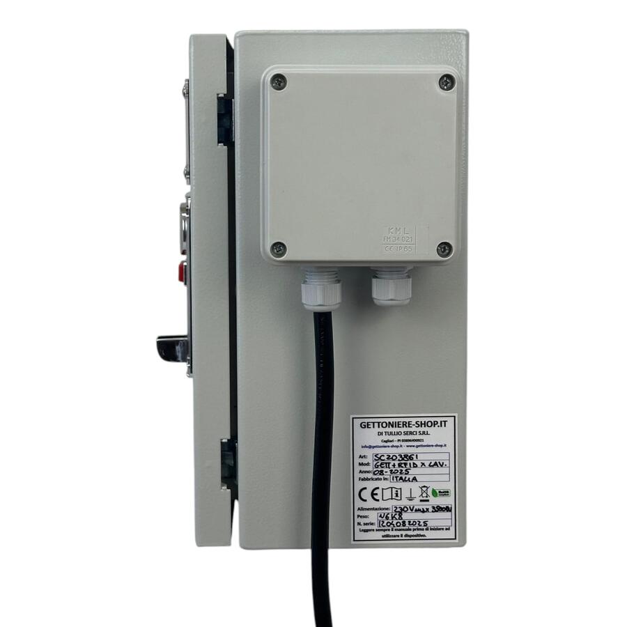 Gettoniera multimoneta + Lettore RFID + per una Lavatrice o Asciugatrice (con ricarica carte dalla gettoniera)