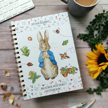Notebook A5 (14,8x21 cm) con divisori, Beatrix Potter – Peter Rabbit