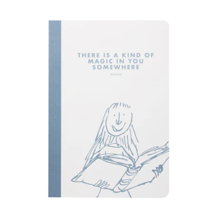 Notebook A5 (14,8x21 cm), copertina morbida e interno a righe - Roald Dahl (Matilda)
