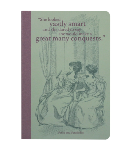 Notebook A5 (14,8x21 cm), copertina morbida e interno a righe - Sense & Sensibility