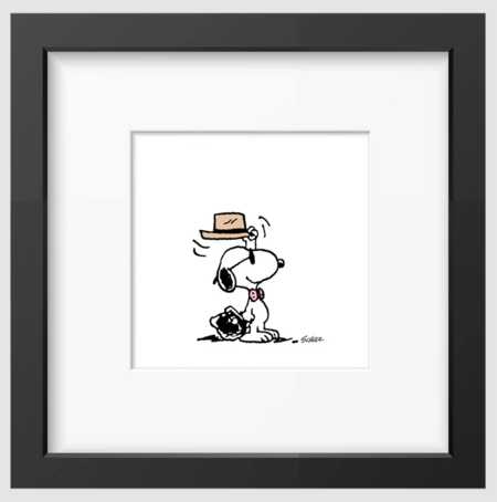 Peanuts: Doff - Stampa 25,5x25,5 cm incorniciata