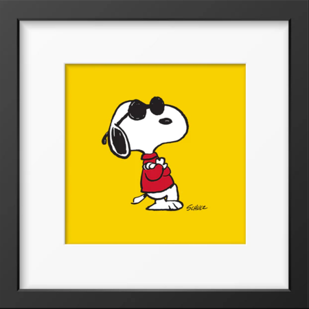 Peanuts: Joe Cool - Stampa 33x33 cm incorniciata