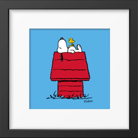 Peanuts: House - Stampa 33x33 cm incorniciata