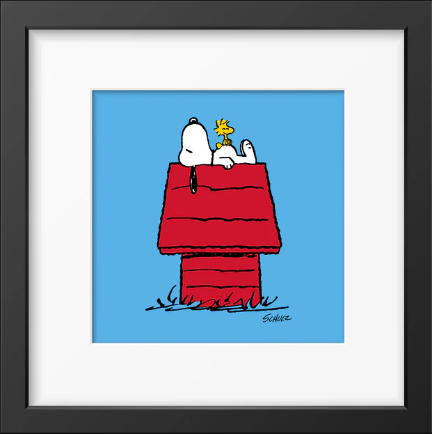 Peanuts: House - Stampa 33x33 cm incorniciata