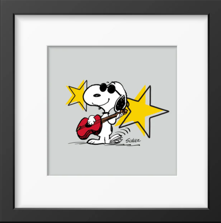 Peanuts: Rock Star - Stampa 33x33 cm incorniciata