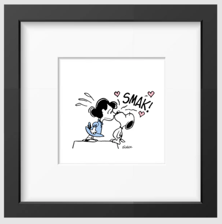 Peanuts: Smak - Stampa 25,5x25,5 cm incorniciata