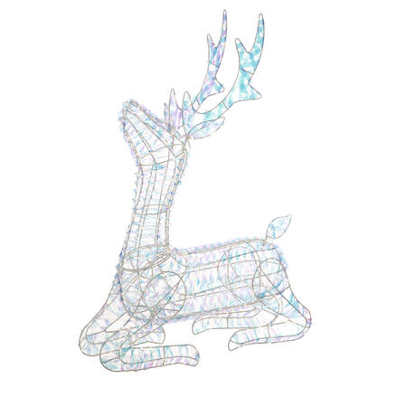 L'Oca Nera - Natale 2025 "Sogno d'inverno" Renna grande seduta con 600 led