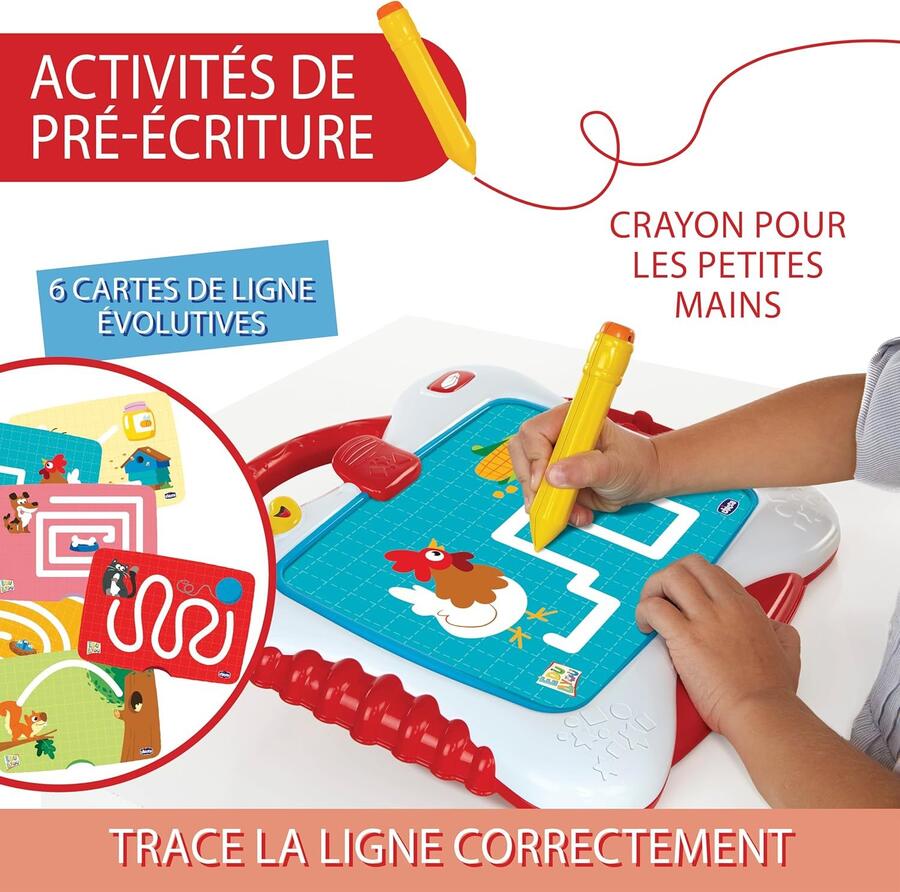 Lavagna Chicco leggi e scrivi schermo LCD 57262 giochi educativi 2-6 anni