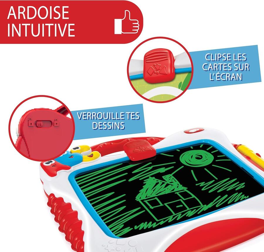 Lavagna Chicco leggi e scrivi schermo LCD 57262 giochi educativi 2-6 anni