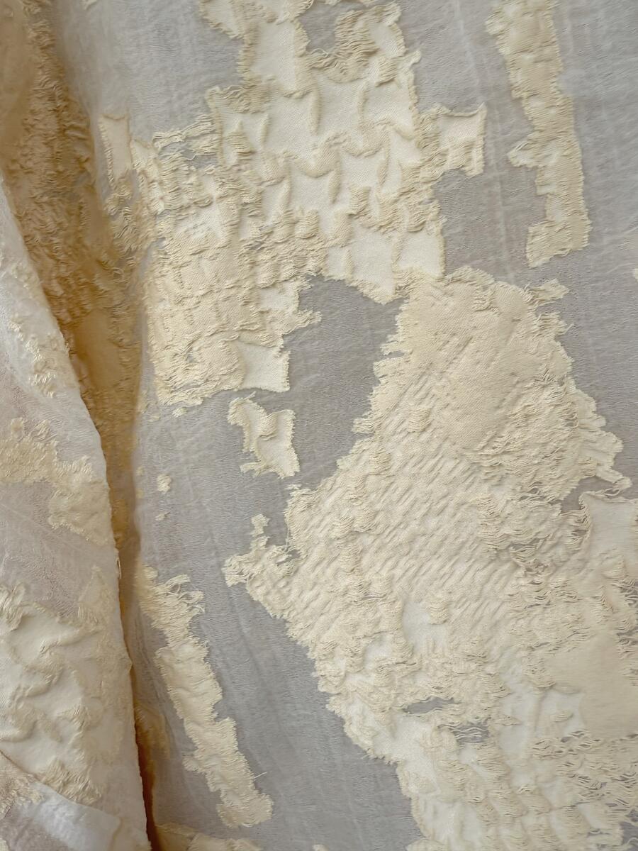 Camicia lavorata bianco burro