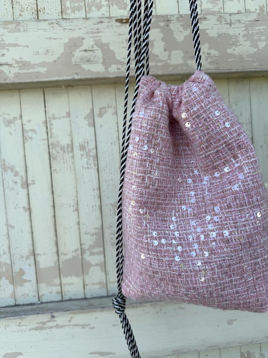 Secchiello  tweed rosa