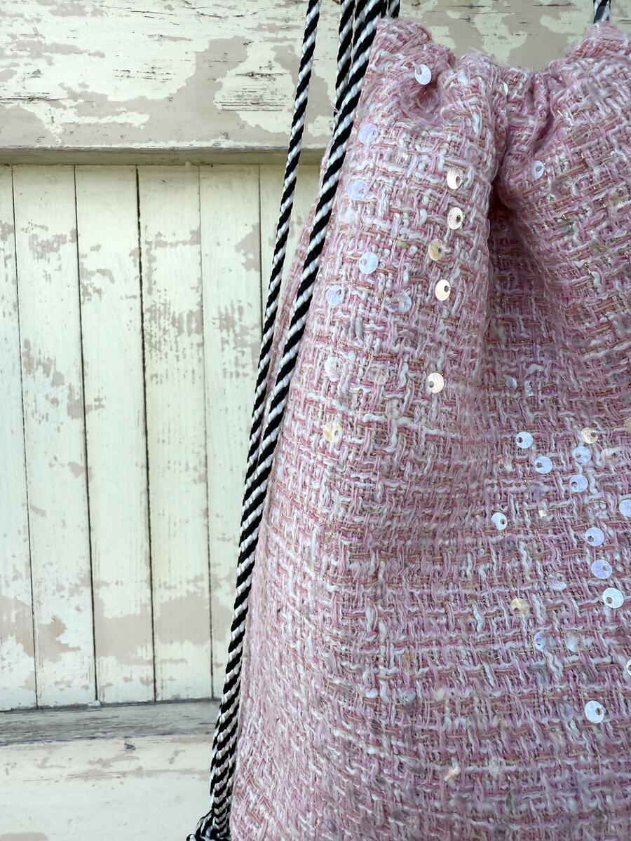Secchiello  tweed rosa