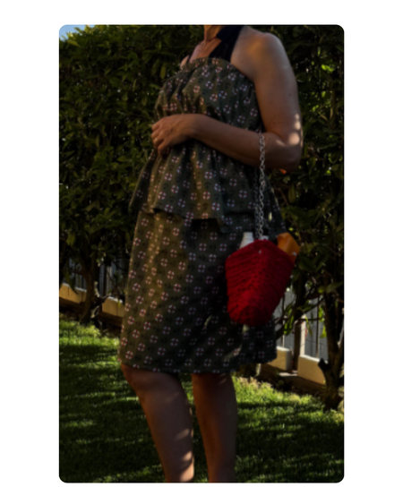 Copia di Completo mare gonna + top + borsa tg. 42-46