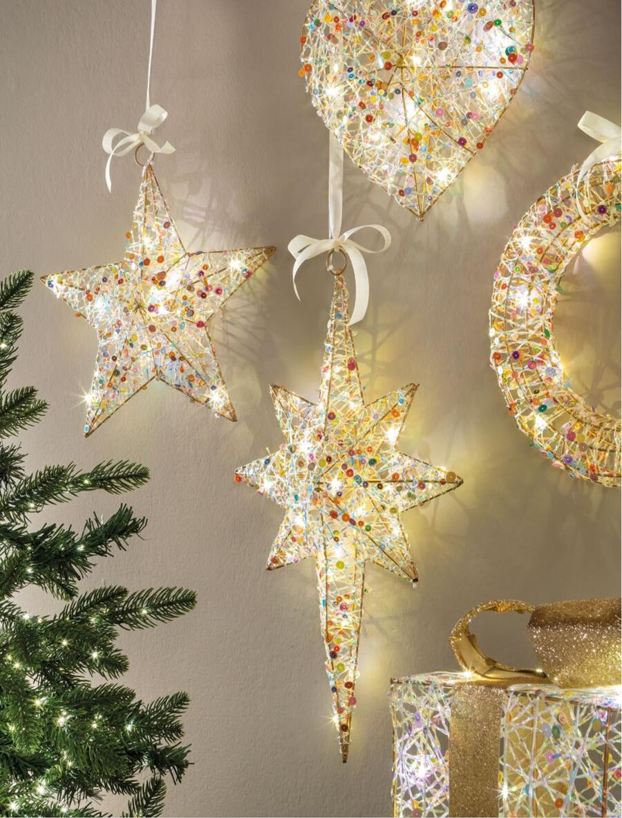 L'Oca Nera - Natale 2025 "Scintille Magiche" Stella 5 punte con 10 led