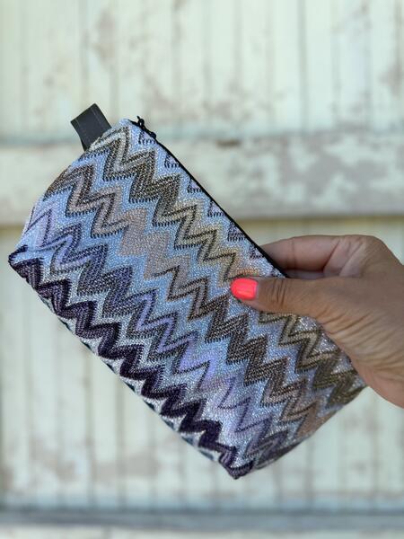 Pochette zig zag e lamè