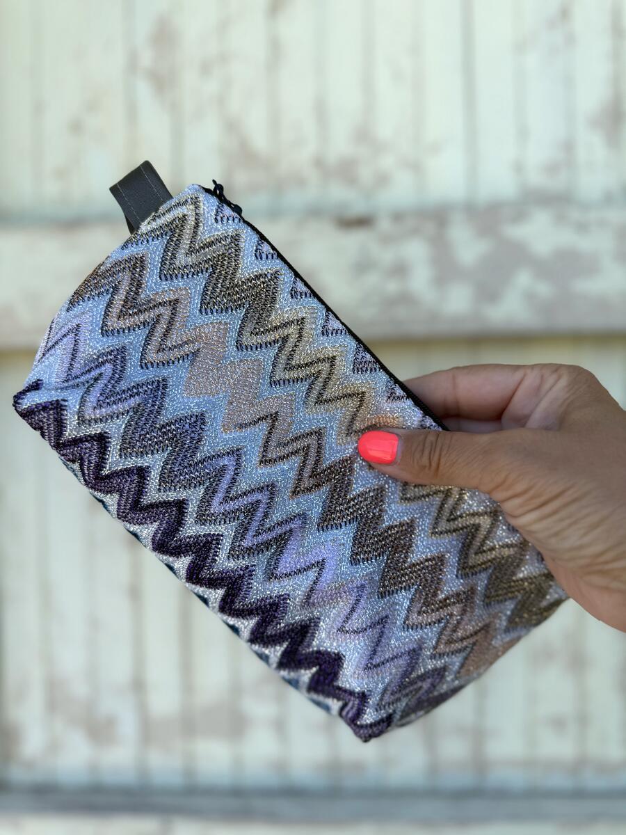 Pochette zig zag e lamè