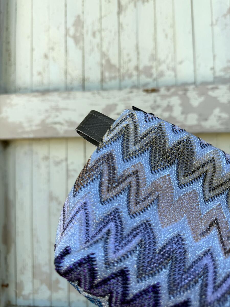 Pochette zig zag e lamè