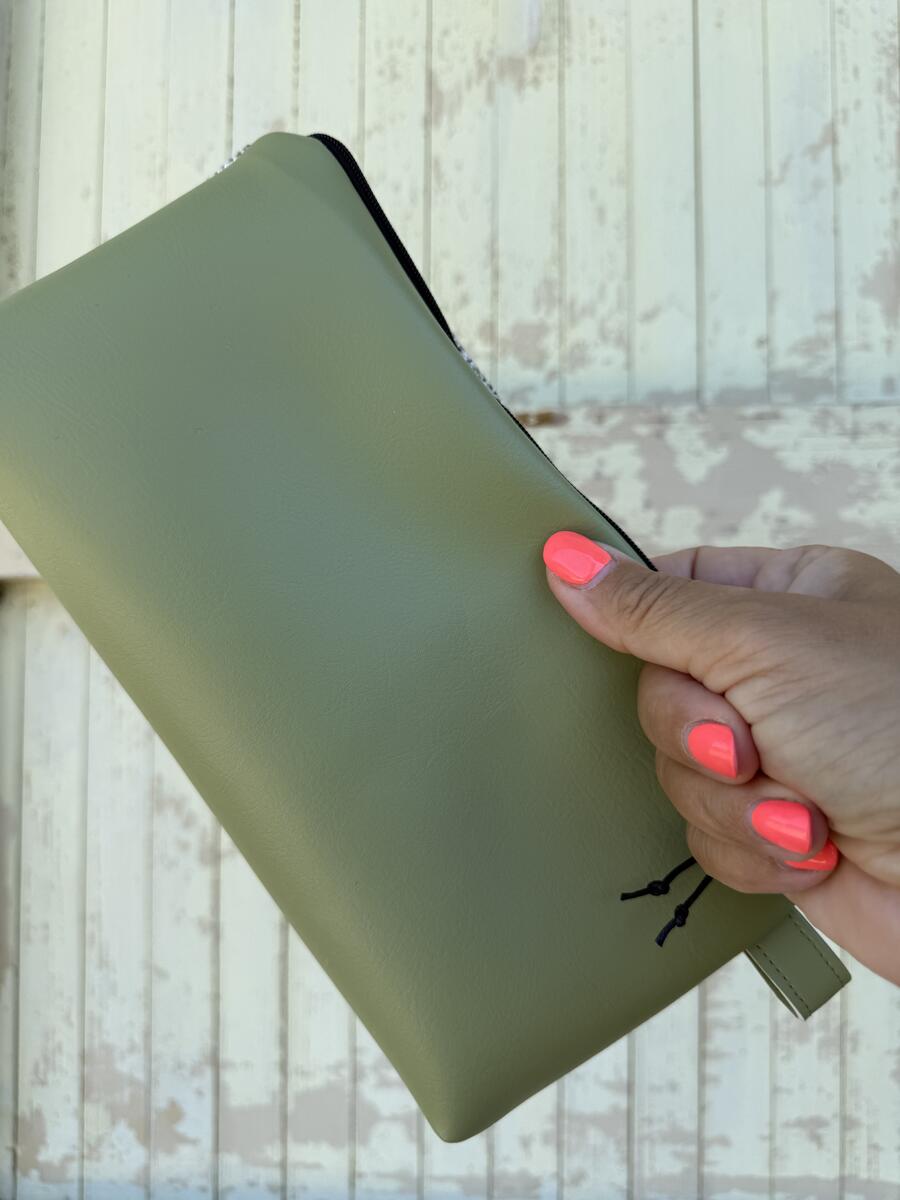 Pochette righe verdi