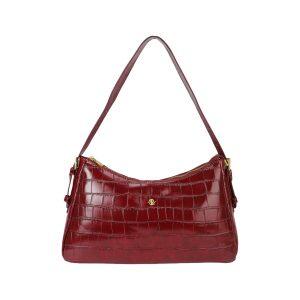 Borsa a Spalla Baguette Effetto Coccodrillo