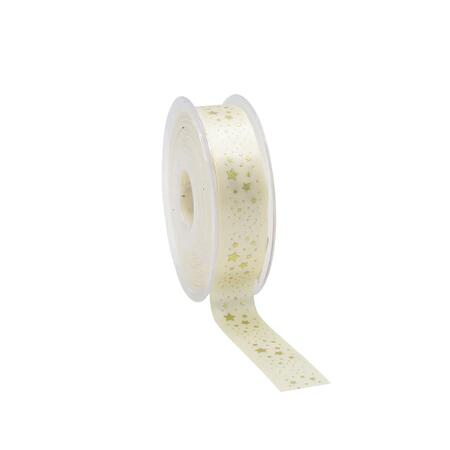 NASTRO SF Satin 'Wonderful star' AVORIO - 23mm x 25mtr