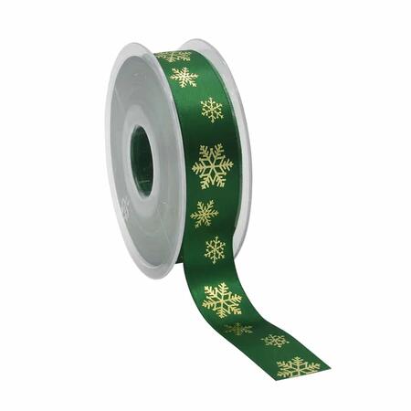 NASTRO SF Satin 'Wonderful star' DARK GREEN - 23mm x 25mtr