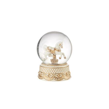 L'Oca Nera - Natale 2025 "Winter Carousel" Boule de neige cavallo con carillon