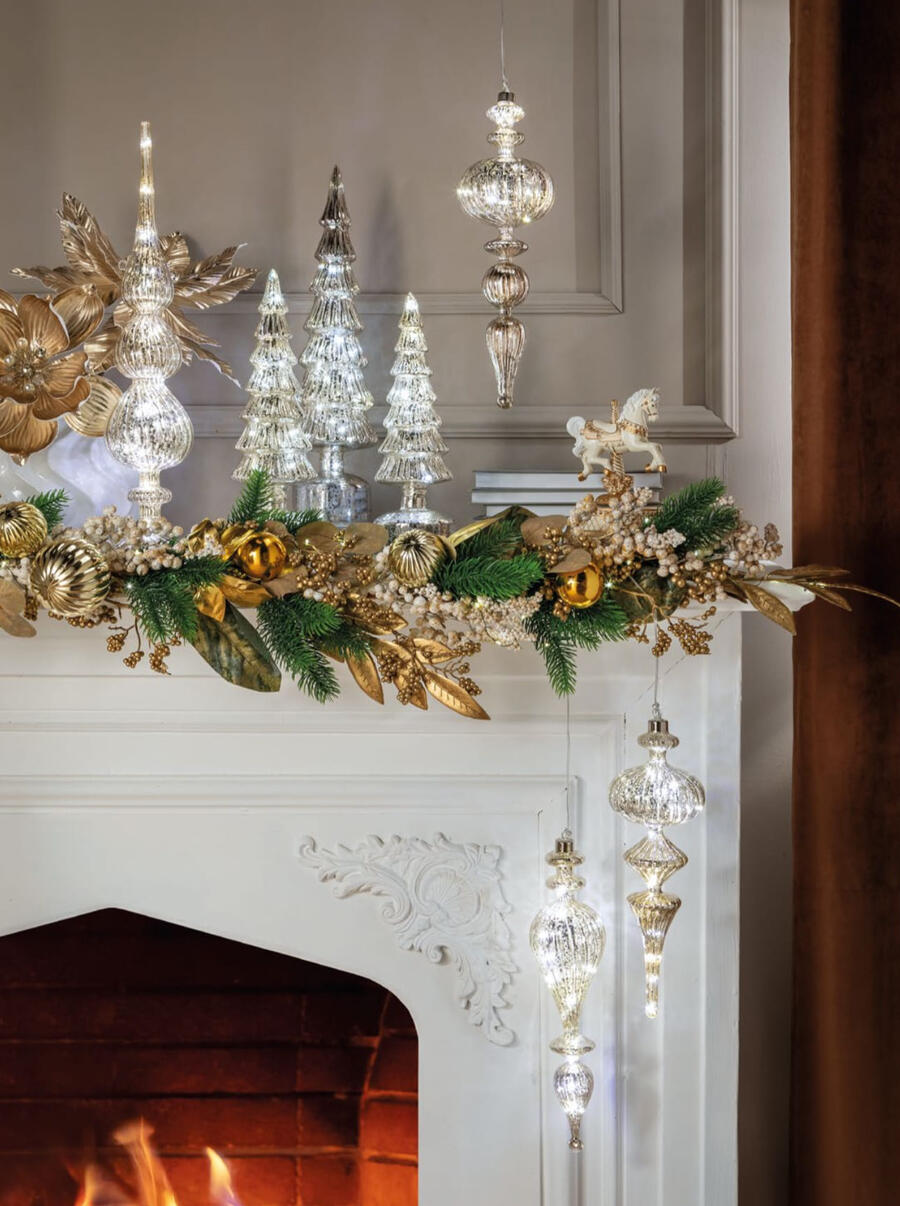 L'Oca Nera - Natale 2025 "Winter Magic" Decorazione 2 con led