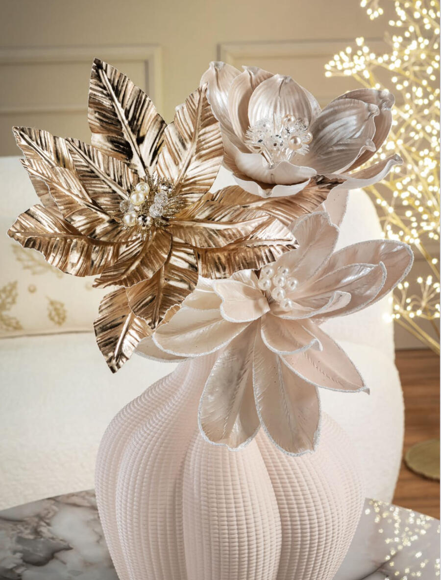 L'Oca Nera - Natale 2025 "Il giardino delle fate" Magnolia Oro